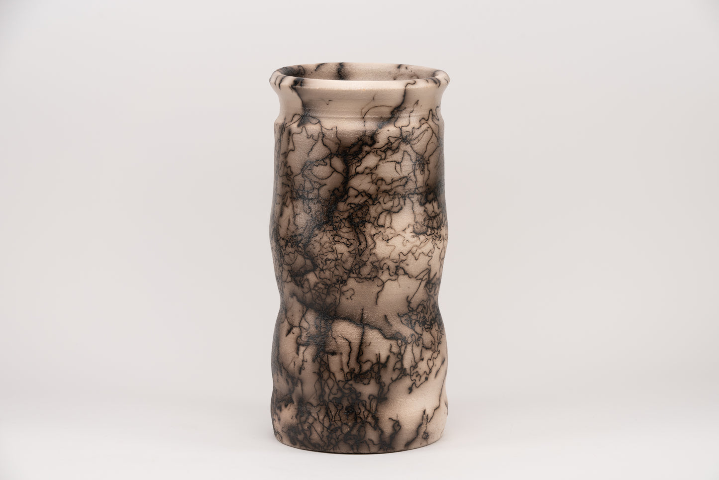 Raku- Horse Hair Fired Vase