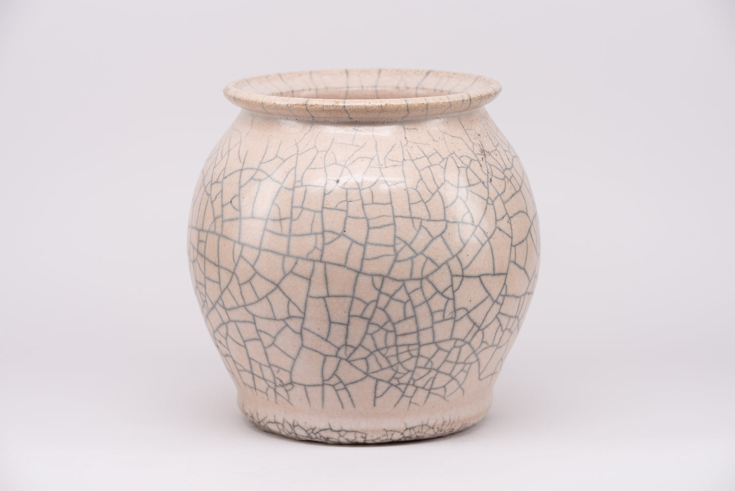 White Crackle Vessel